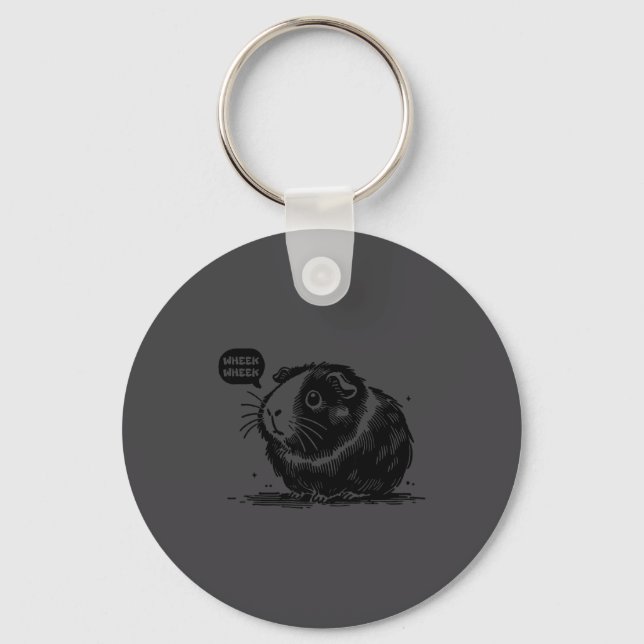 Cute Guinea G Wheek Wheek Sounds Guinea G Lover Fu Key Ring (Front)