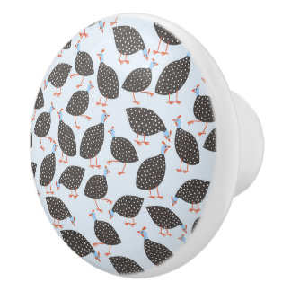 Cute Guinea Hen Bird Ceramic Knob