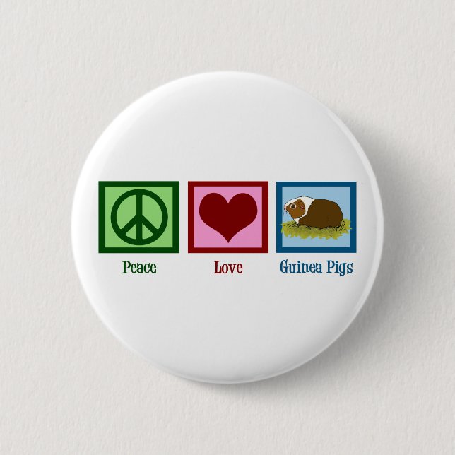 Cute Guinea Pig 6 Cm Round Badge (Front)