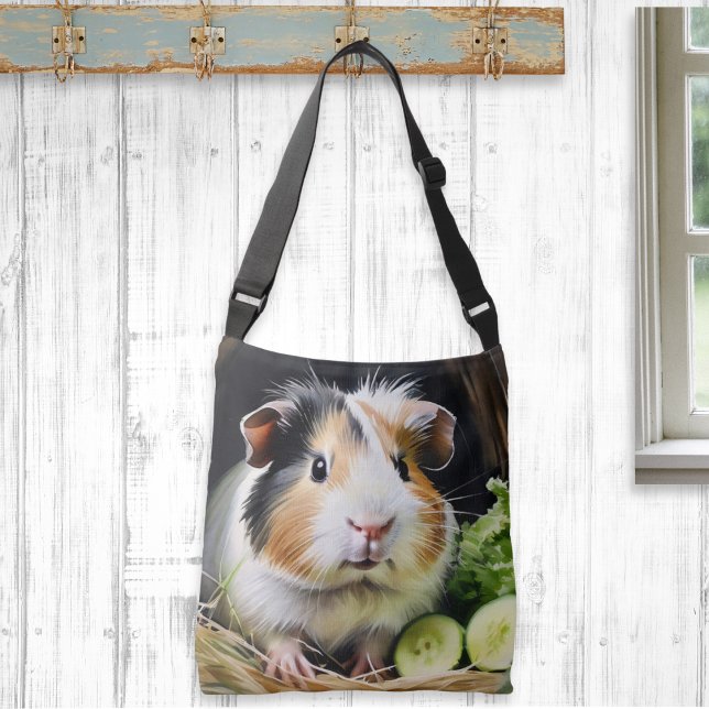 Cute Guinea Pig Adorable Animal Pet Picture Tote Bag (Enjoy cavy cuteness as you go out and about with this adorable guinea pig picture bag)