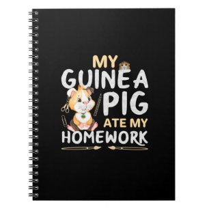 Cute Guinea Pig Ate My Homework Notebook
