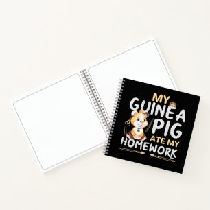 Cute Guinea Pig Ate My Homework Notebook