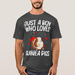 Cute Guinea Pig Design For Boys Men Guinea Pig Rod T-Shirt