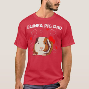 Cute Guinea Pig Design For Dad Men Guinea Pig Rode T-Shirt