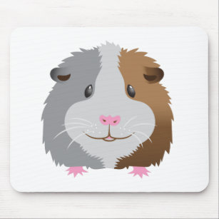 cute guinea pig face mouse mat