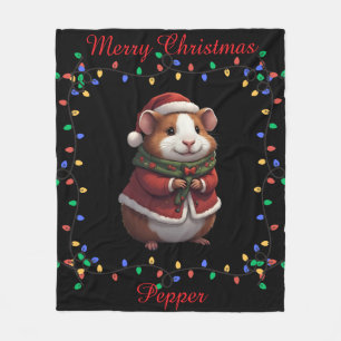 Cute Guinea Pig Fleece Blanket