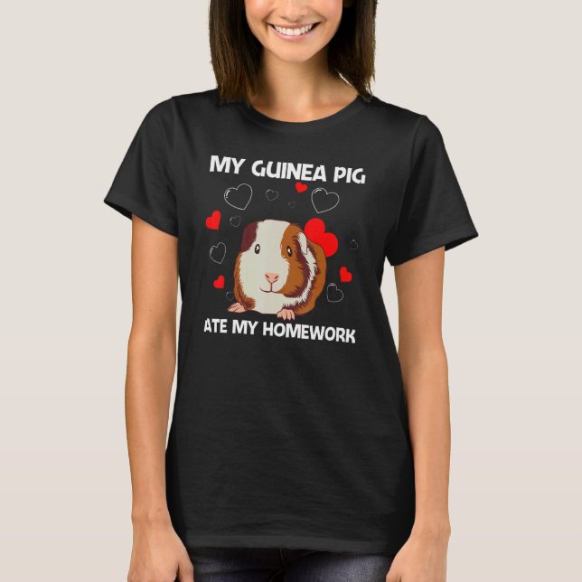 Cute Guinea Pig For Kids Boys Guinea Pig Rodent T-Shirt (Front)