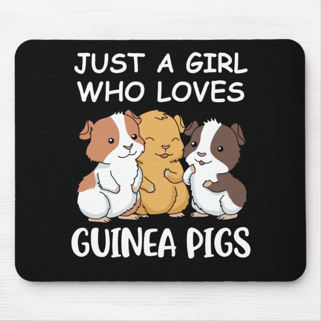 Cute Guinea Pig Gifts Girls Kawaii Guinea Pig Gift Mouse Mat (Front)