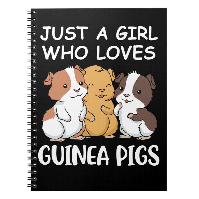 Cute Guinea Pig Gifts Girls Kawaii Guinea Pig Gift Notebook (Front)