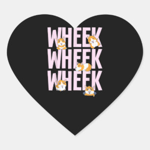 Cute Guinea Pig Hamster Heart Sticker