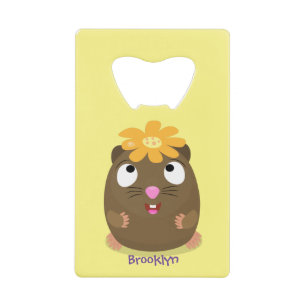 Cute guinea pig happy cartoon illustration