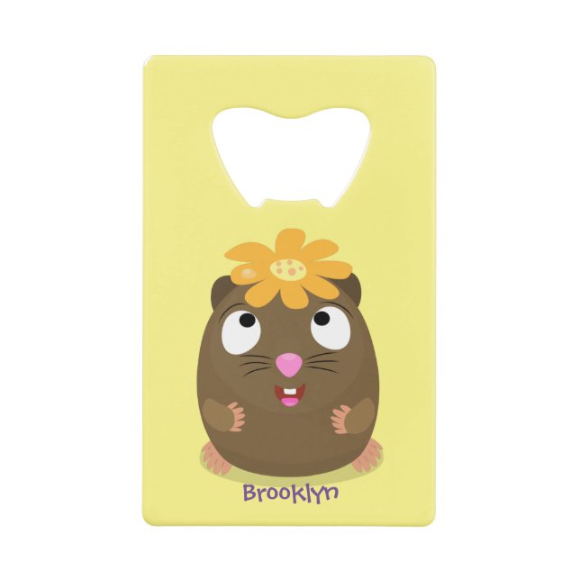 Cute guinea pig happy cartoon illustration (Front)