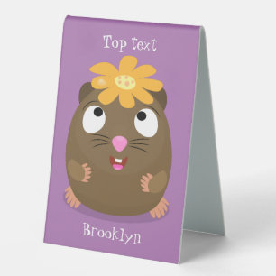 Cute guinea pig happy cartoon illustration