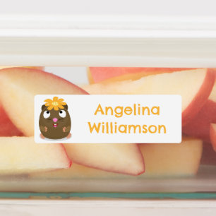 Cute guinea pig happy cartoon personalised