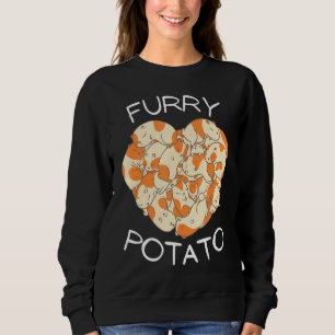 Cute Guinea Pig Heart Furry Potato 6 Sweatshirt