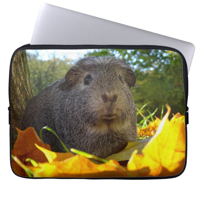 Cute Guinea Pig in Nature Laptop Sleeve (Front)