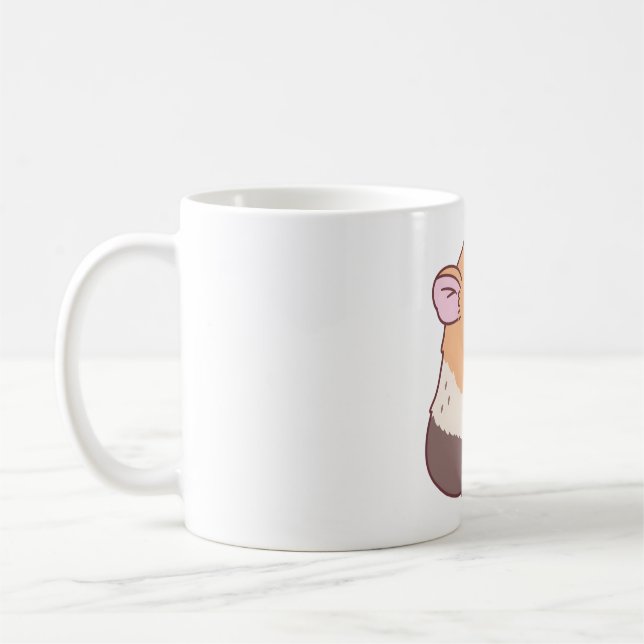Cute Guinea Pig Loves Drinking Bubble Tea Coffee Mug (Left)