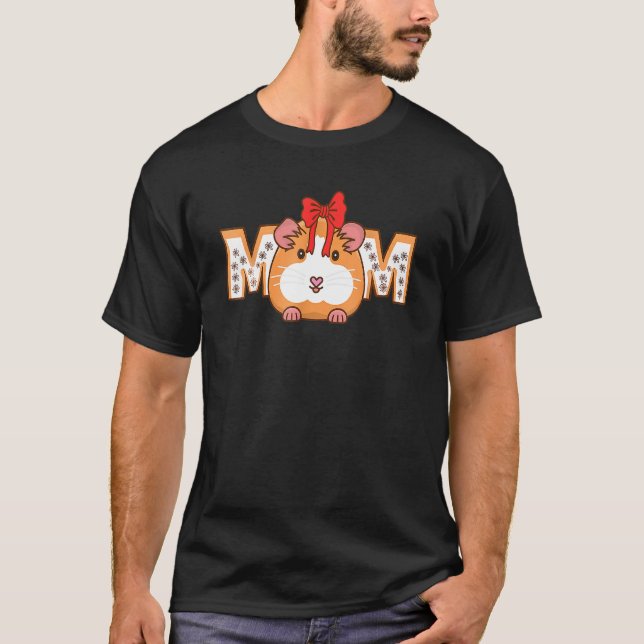 Cute Guinea Pig Mum Mummy Mother's Day Guinea Pig T-Shirt (Front)