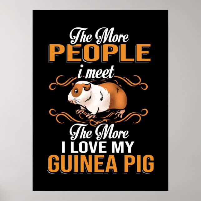 Cute Guinea Pig Mum Poster (Front)