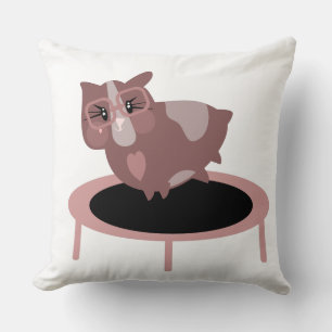 Cute Guinea Pig on a Trampoline Fitness Cushion
