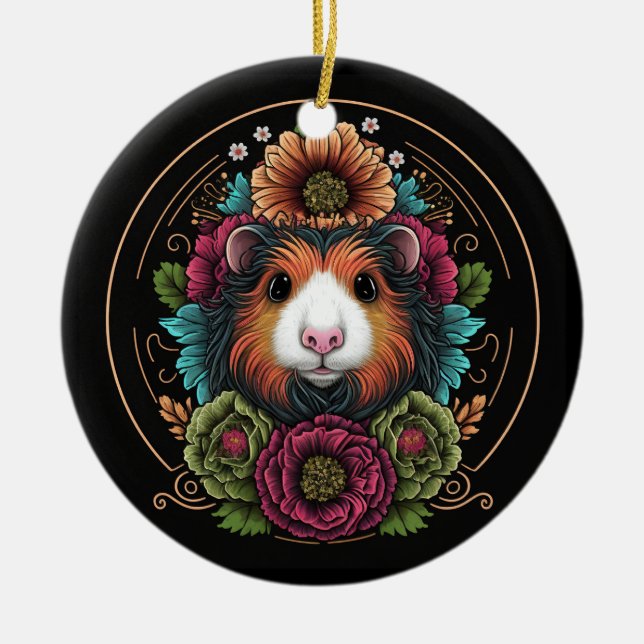 Cute Guinea Pig Ornament (Front)