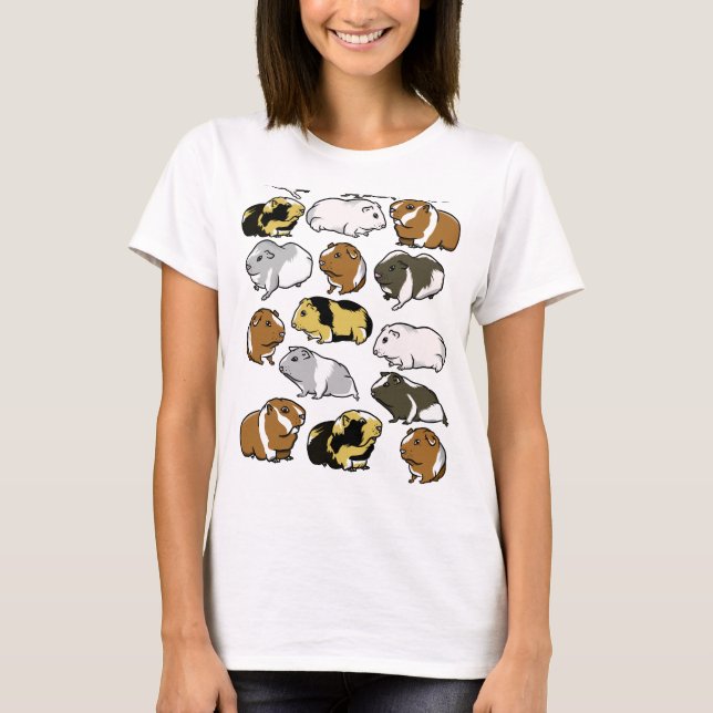 Cute guinea pig pattern T-Shirt (Front)
