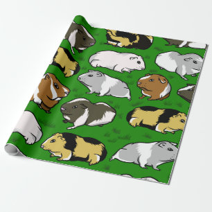 Cute guinea pig pattern wrapping paper