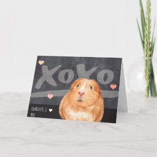 Cute Guinea Pig Personalised Valentines Day Holiday Card