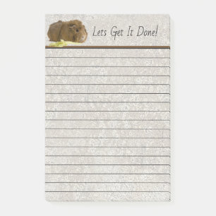 Cute Guinea Pig Pet Photograph Lined Template Post-it Notes