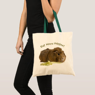 Cute Guinea Pig Photograph   Eat More Veggies! Tote Bag