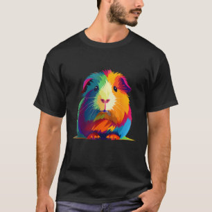 Cute Guinea Pig Rainbow Design For Guinea Pig T-Shirt