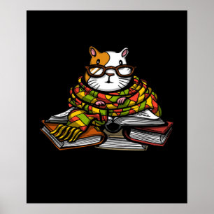 Cute Guinea Pig Read Book Cute Pet Lover Poster