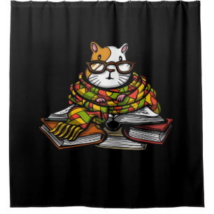 Cute Guinea Pig Read Book Cute Pet Lover Shower Curtain