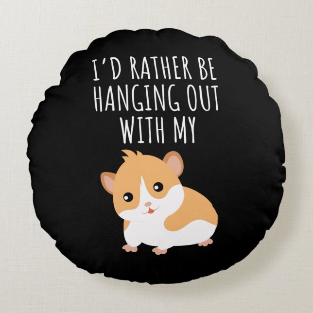 Cute Guinea Pig Round Cushion (Front)