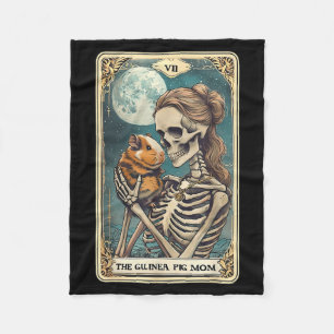 Cute guinea pig skeleton mum tarot card owner petC Fleece Blanket