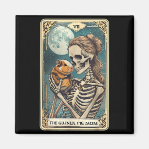 Cute guinea pig skeleton mum tarot card owner petC Magnet