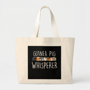 Cute Guinea Pig Whisperer Animal Lover Gift Large Tote Bag