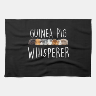 Cute Guinea Pig Whisperer Animal Lover Gift Tea Towel