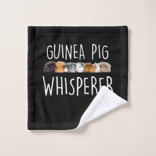 Cute Guinea Pig Whisperer Animal Lover Gift Wash Cloth