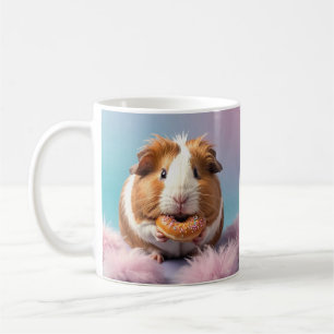 Cute Guinea Pig With Doughnut Pastel Gradient Coffee Mug