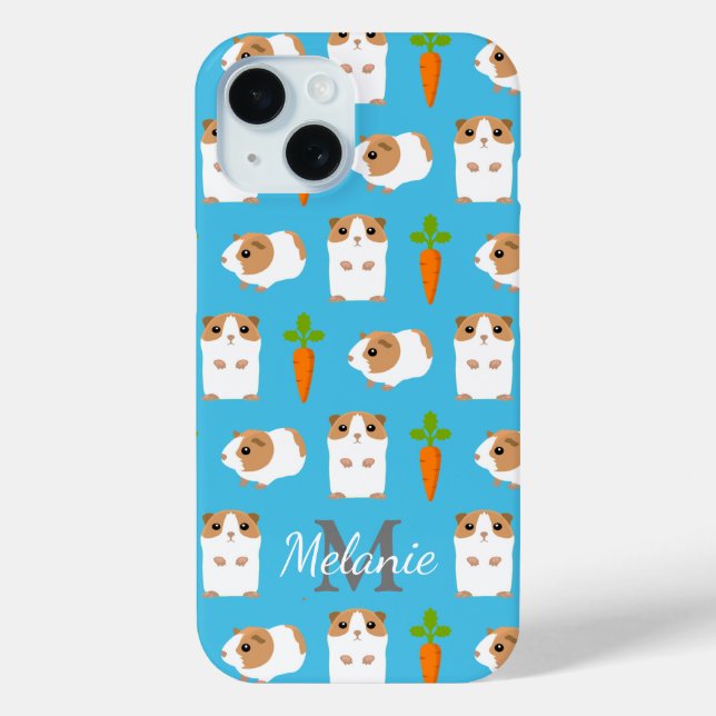 Cute Guinea Pigs and Carrots Personalised Case-Mate iPhone Case (Back)
