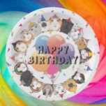 Cute Guinea Pigs & Balloons Birthday Party Paper Plate<br><div class="desc">Cute Guinea Pigs & Balloons Birthday Party Paper Plates Show your love for cavies and throw your very own guinea pig themed birthday party with these awesome guinea pig paper plates. They feature cute illustrations of guinea pigs wearing party hats and colourful balloons in the middle. Perfect birthday party design...</div>