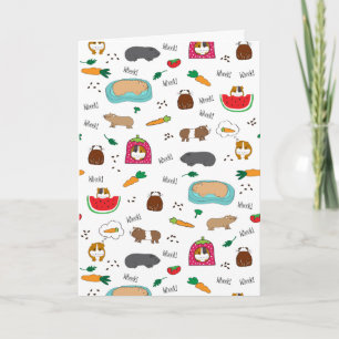 Cute Guinea Pigs Card