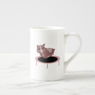 Cute Guinea Pigs Exercising Bone China Mug