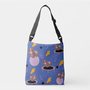 Cute Guinea Pigs Exercising Crossbody Bag