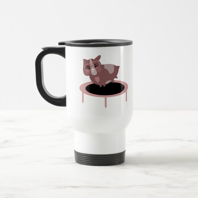 Cute Guinea Pigs Exercising Travel Mug (Left)