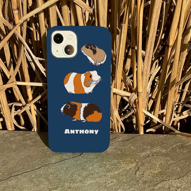 Cute Guinea Pigs Illustrations Personalized Case-Mate iPhone Case (Creator Uploaded)