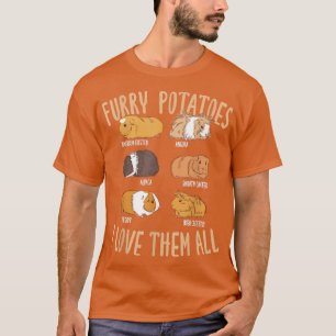 Cute Guinea Pigs Types Furry Potatoes T-Shirt