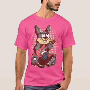 Cute Guitar Easter Bunny Dad Music Bunny Guitar Ea T-Shirt