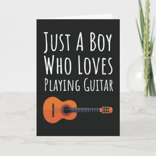 Cute Guitar Player Cards For Baby Boys Kids Lover